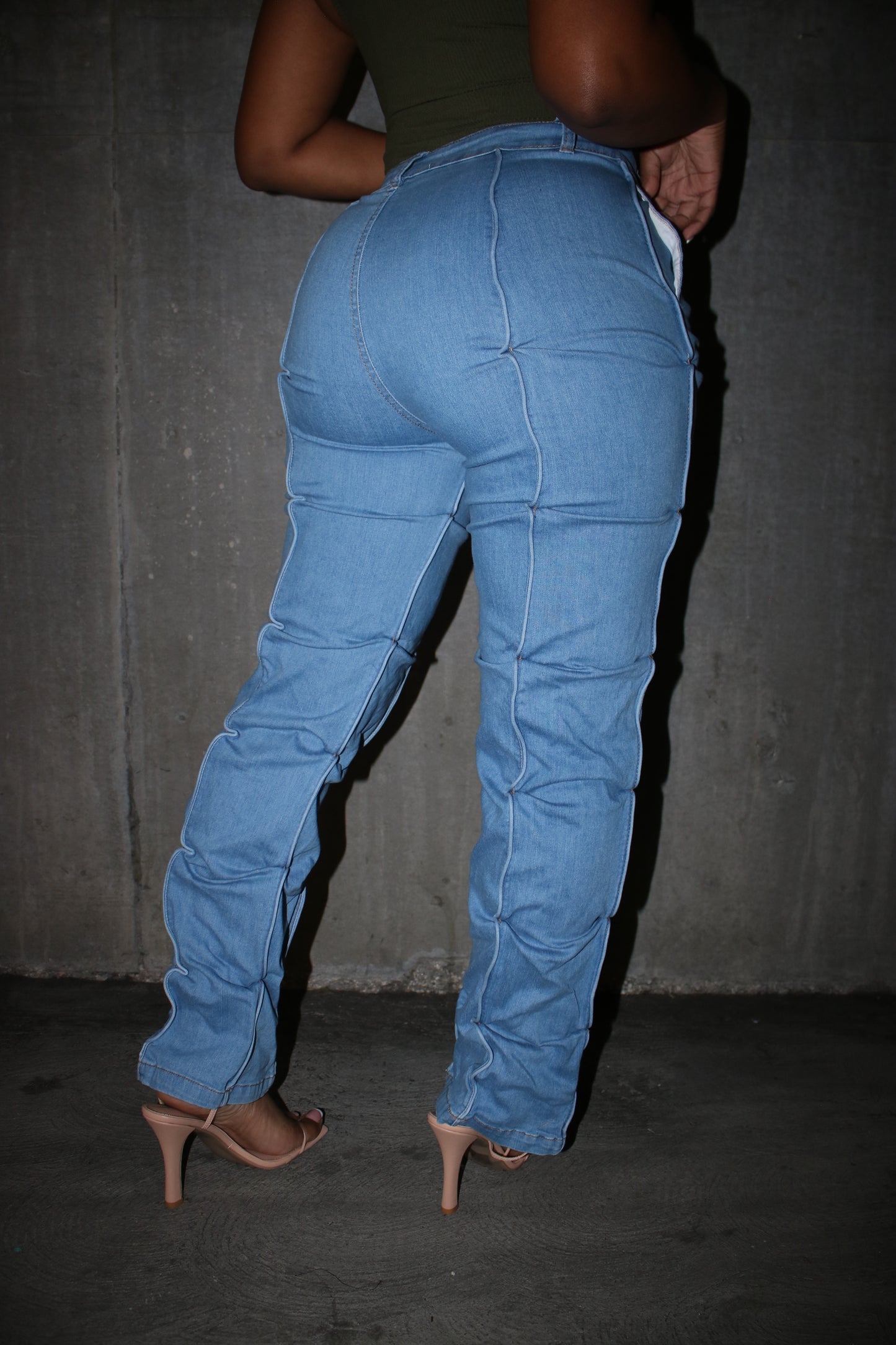 Scrunch Jeans (Blue Denim)